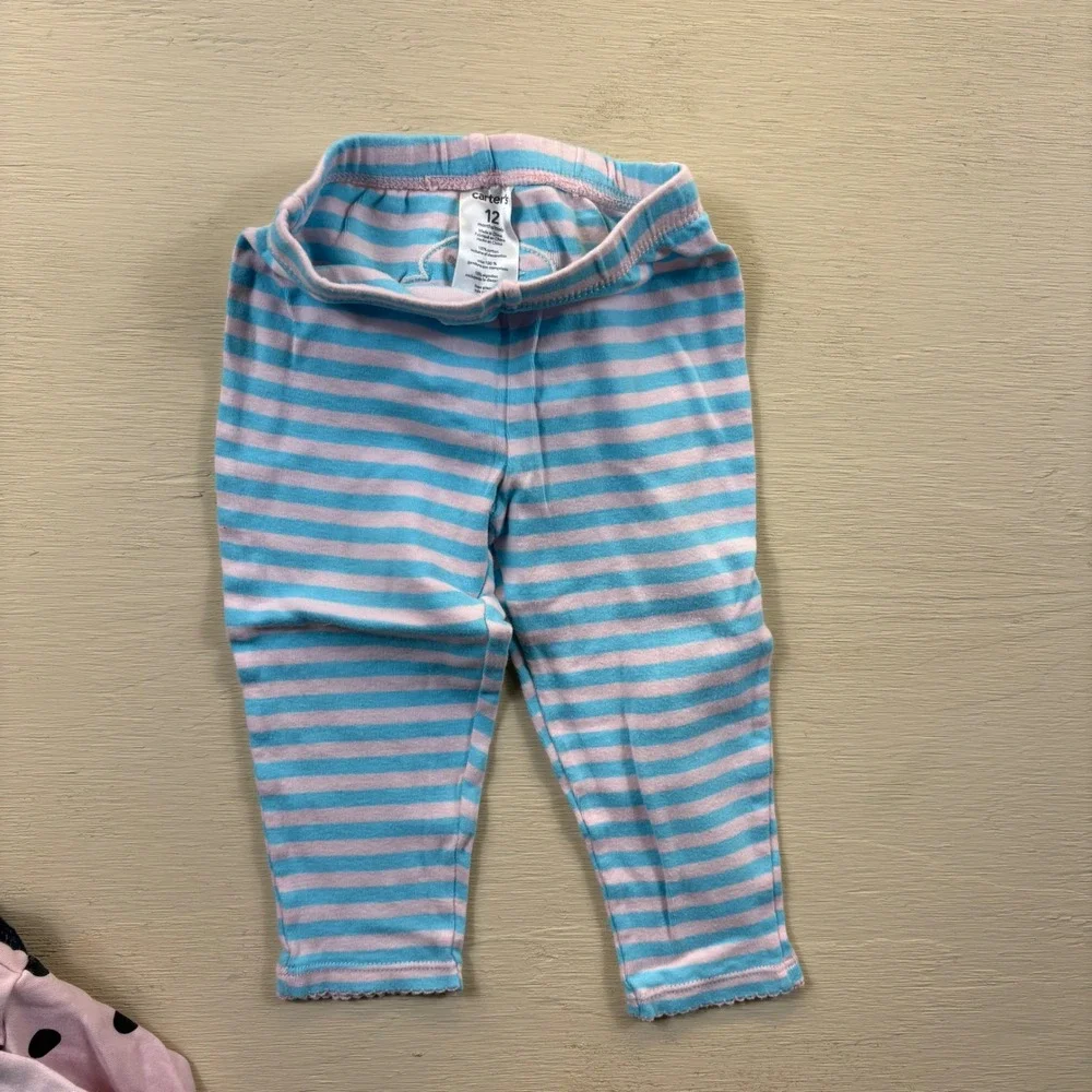 Carters Baby Girl 12 Months Clothes Bodysuits Leggings Cardigan 10pc Lot